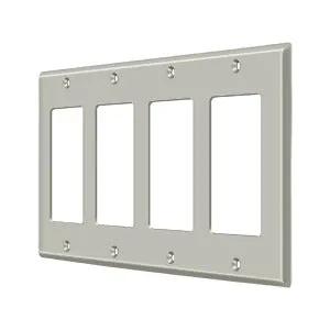 Deltana Switch Plate, Quadruple Rocker by Deltana