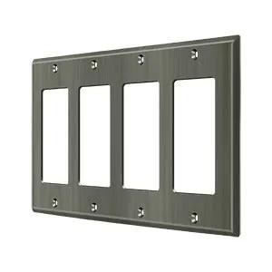 Deltana Switch Plate, Quadruple Rocker by Deltana