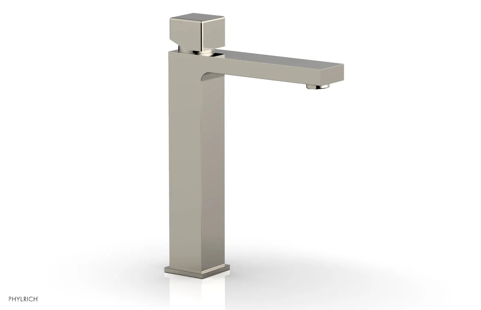 Phylrich MIX Single Hole Lavatory Faucet, Tall - Cube Handle by Phylrich