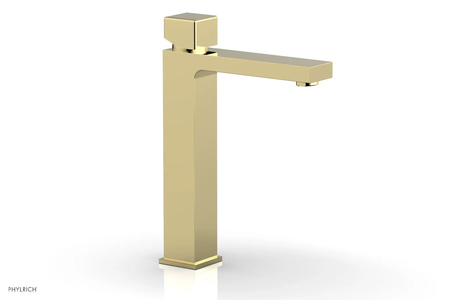 Phylrich MIX Single Hole Lavatory Faucet, Tall - Cube Handle by Phylrich