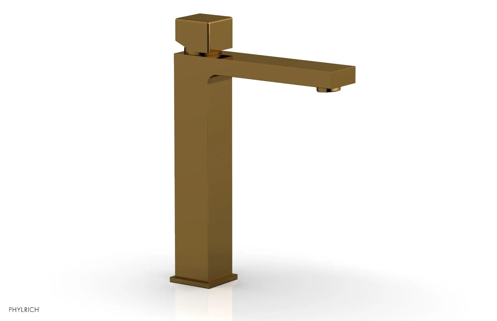 Phylrich MIX Single Hole Lavatory Faucet, Tall - Cube Handle by Phylrich