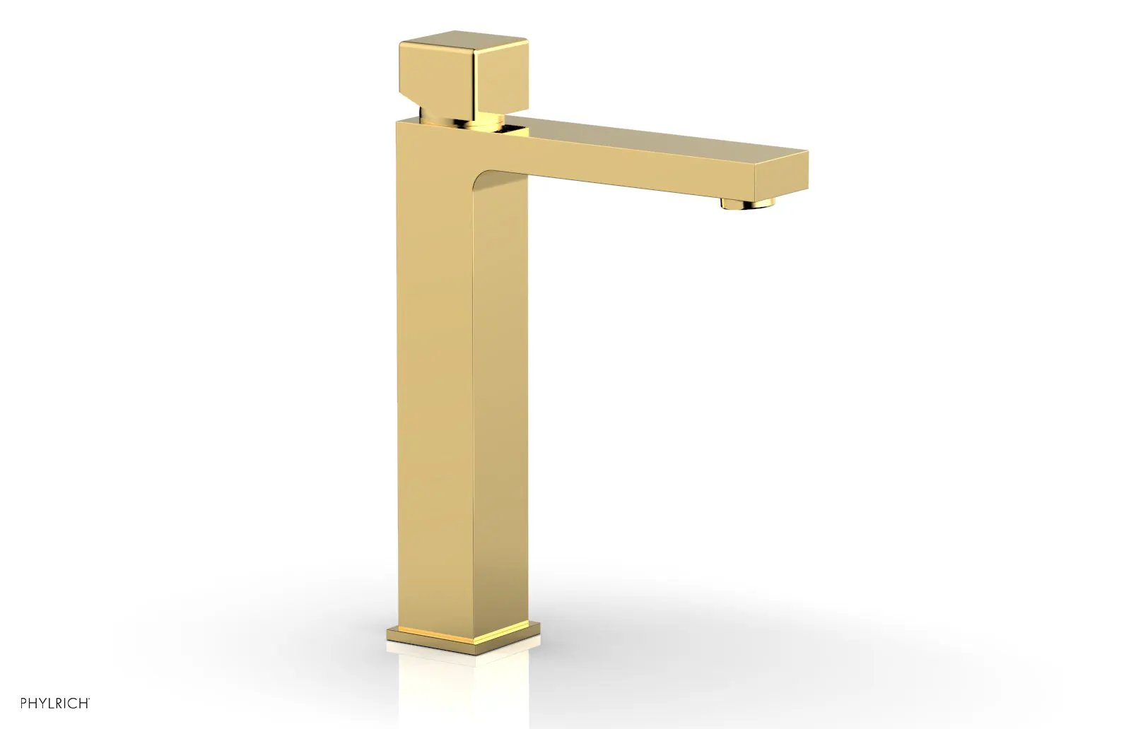 Phylrich MIX Single Hole Lavatory Faucet, Tall - Cube Handle by Phylrich