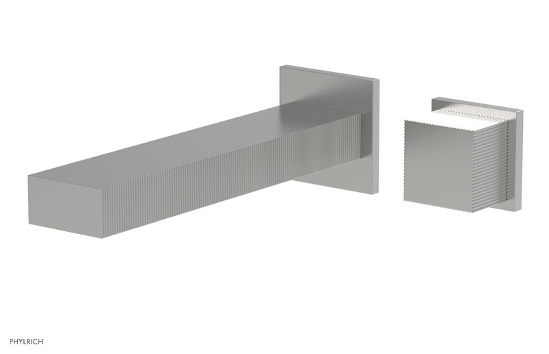 Phylrich STRIA Single Handle Wall Lavatory Set - Cube Handle