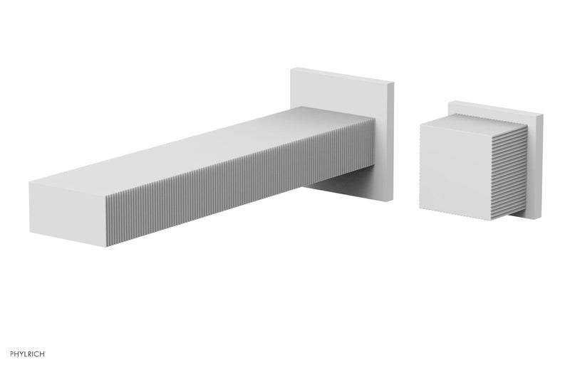 Phylrich STRIA Single Handle Wall Lavatory Set - Cube Handle