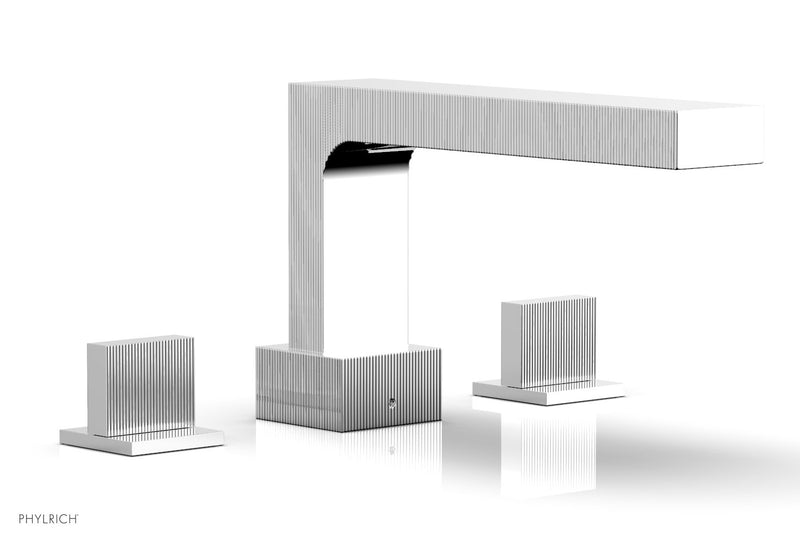 polished chrome deck tub set