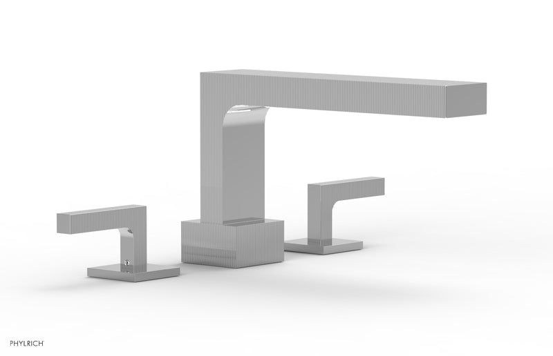 polished chrome deck tub set