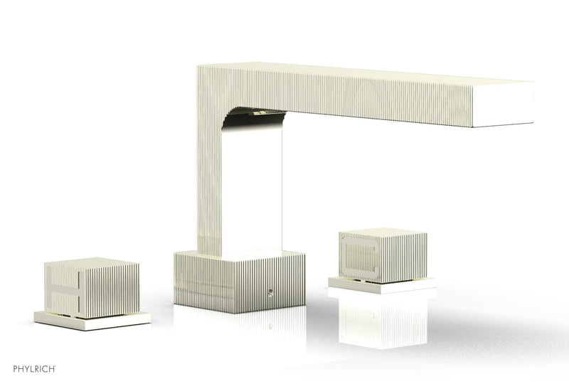 Phylrich STRIA Deck Tub Set Cube Handles