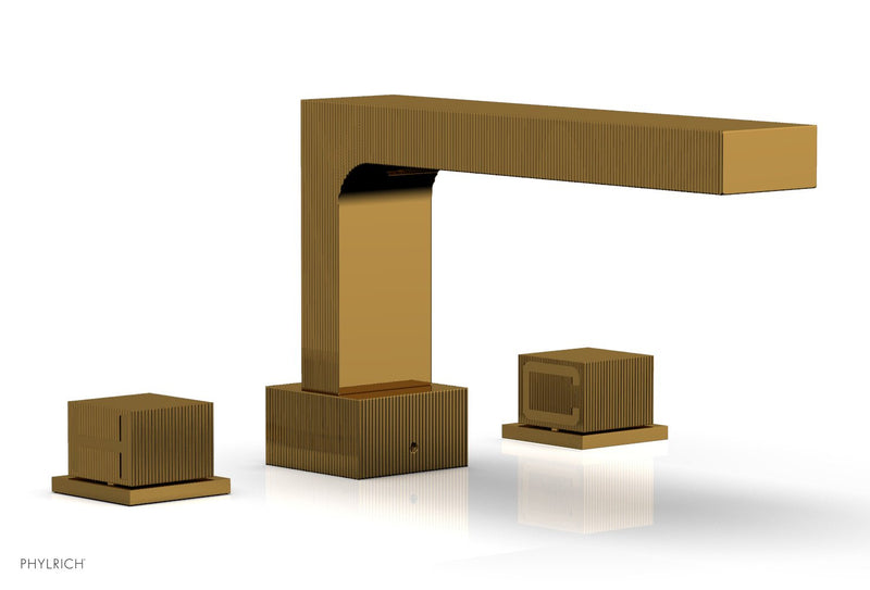 Phylrich STRIA Deck Tub Set Cube Handles