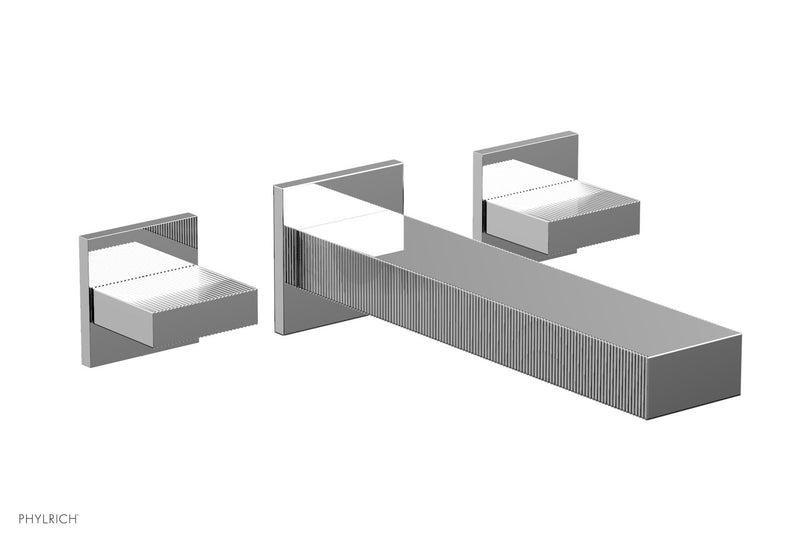 polished chrome wall tub set