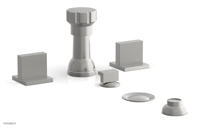 Phylrich STRIA Four Hole Bidet Set - Blade Handles