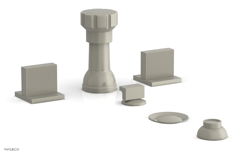 Phylrich STRIA Four Hole Bidet Set - Blade Handles