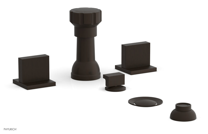 Phylrich STRIA Four Hole Bidet Set - Blade Handles