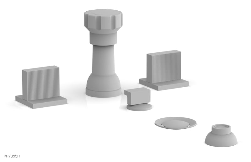 Phylrich STRIA Four Hole Bidet Set - Blade Handles