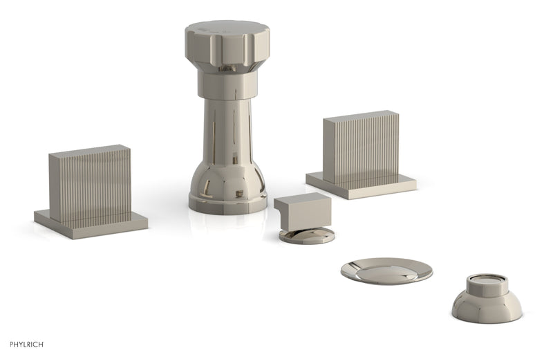 Phylrich STRIA Four Hole Bidet Set - Blade Handles