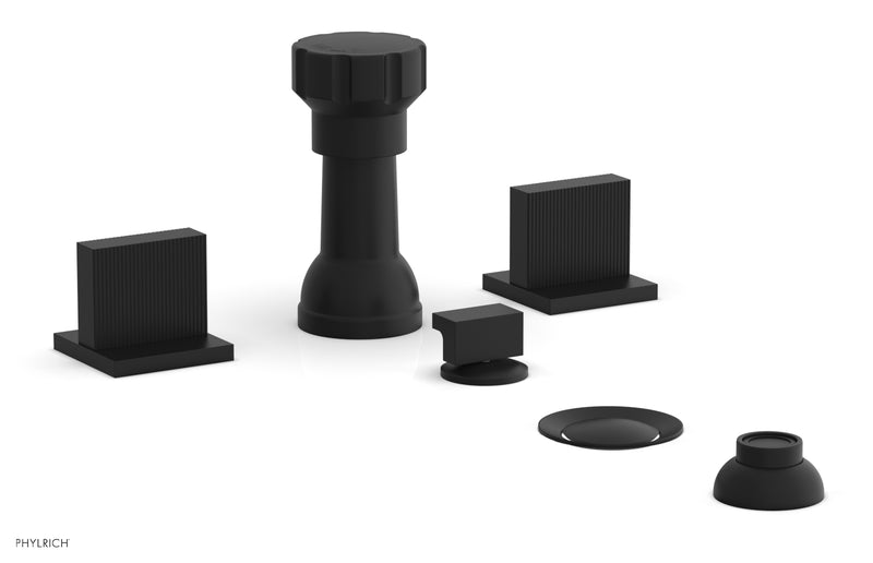 Phylrich STRIA Four Hole Bidet Set - Blade Handles