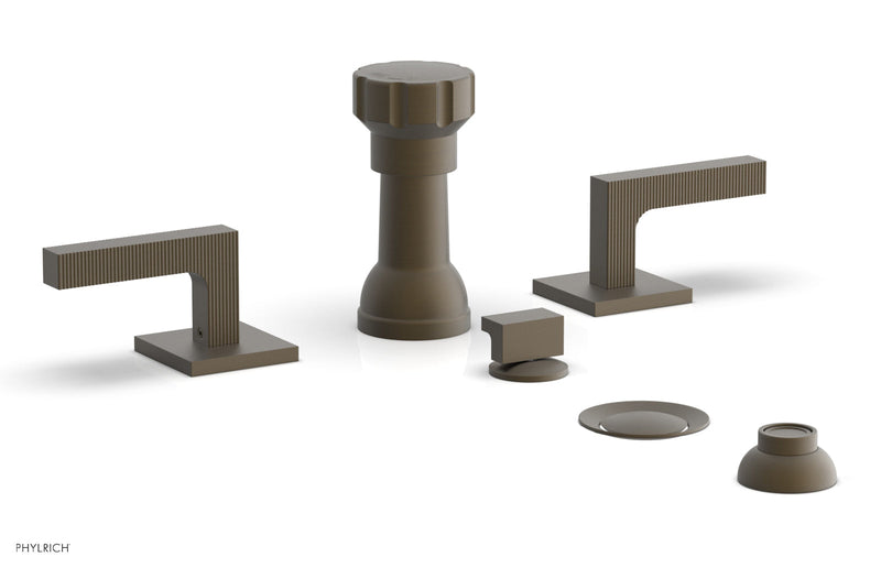 Phylrich STRIA Four Hole Bidet Set - Lever Handles