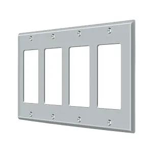 Deltana Switch Plate, Quadruple Rocker by Deltana