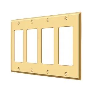 Deltana Switch Plate, Quadruple Rocker by Deltana