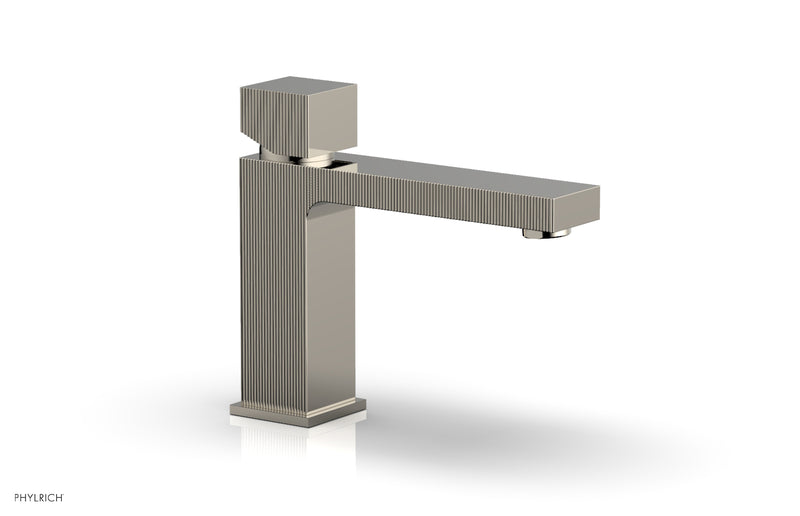 Phylrich STRIA Single Hole Lavatory Faucet, Low - Cube Handle