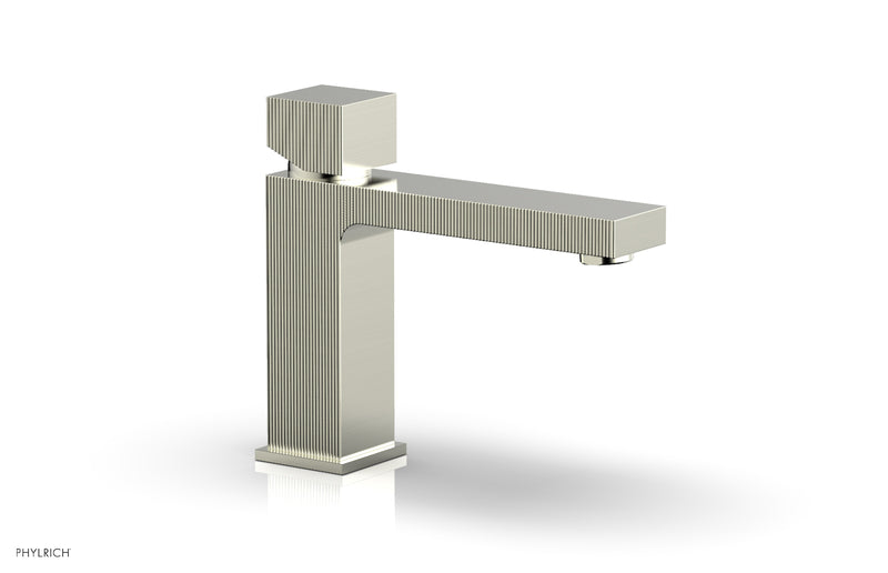 Phylrich STRIA Single Hole Lavatory Faucet, Low - Cube Handle