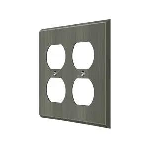 Deltana Switch Plate, Quadruple Outlet by Deltana