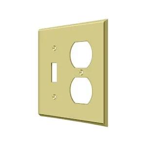 Deltana Switch Plate, Single Switch/Double Outlet by Deltana