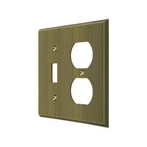 Deltana Switch Plate, Single Switch/Double Outlet by Deltana