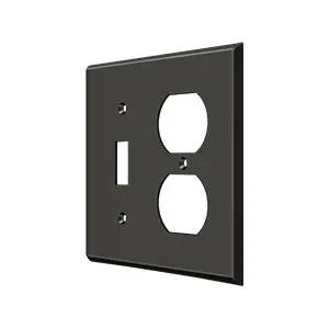 Deltana Switch Plate, Single Switch/Double Outlet by Deltana