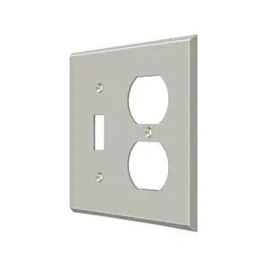 Deltana Switch Plate, Single Switch/Double Outlet by Deltana