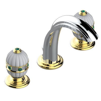 THG Paris Amboise Malachite Widespread Lavatory Set with Drain by THG Paris