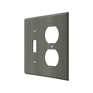Deltana Switch Plate, Single Switch/Double Outlet by Deltana