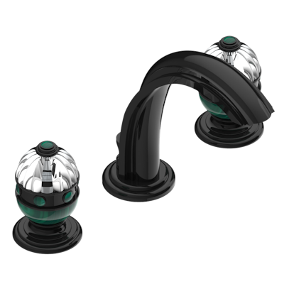 THG Paris Cheverny Malachite Widespread Lavatory Set with Drain