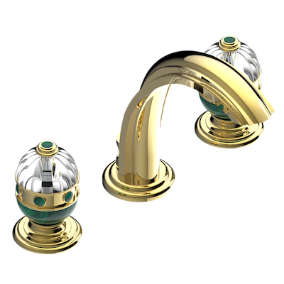THG Paris Cheverny Malachite Widespread Lavatory Set with Drain by THG Paris