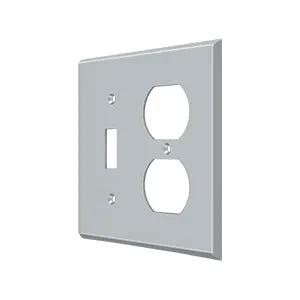 Deltana Switch Plate, Single Switch/Double Outlet by Deltana