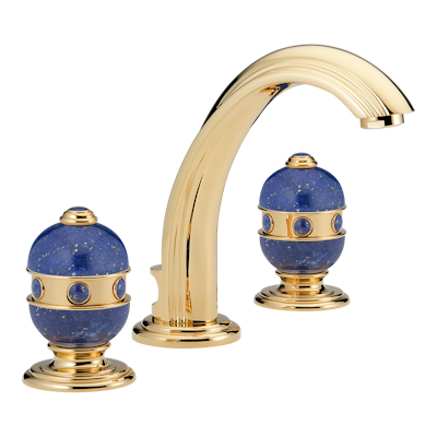 THG Paris Sully Lapis Lazuli Widespread Lavatory Set with Drain