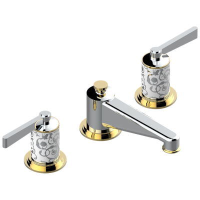 THG Paris Frivole with Lever Handles Widespread Lavatory Set with Drain by THG Paris