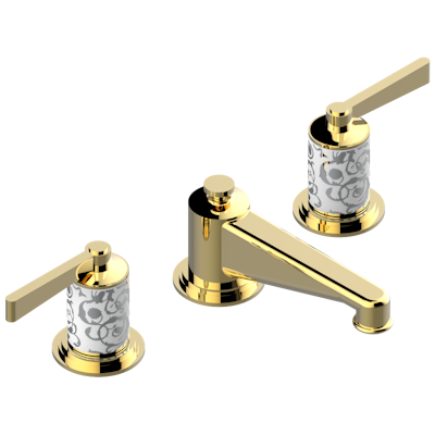 THG Paris Frivole with Lever Handles Widespread Lavatory Set with Drain