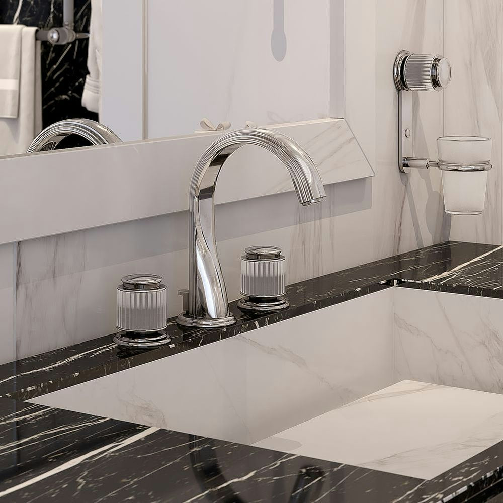 chrome polished faucet