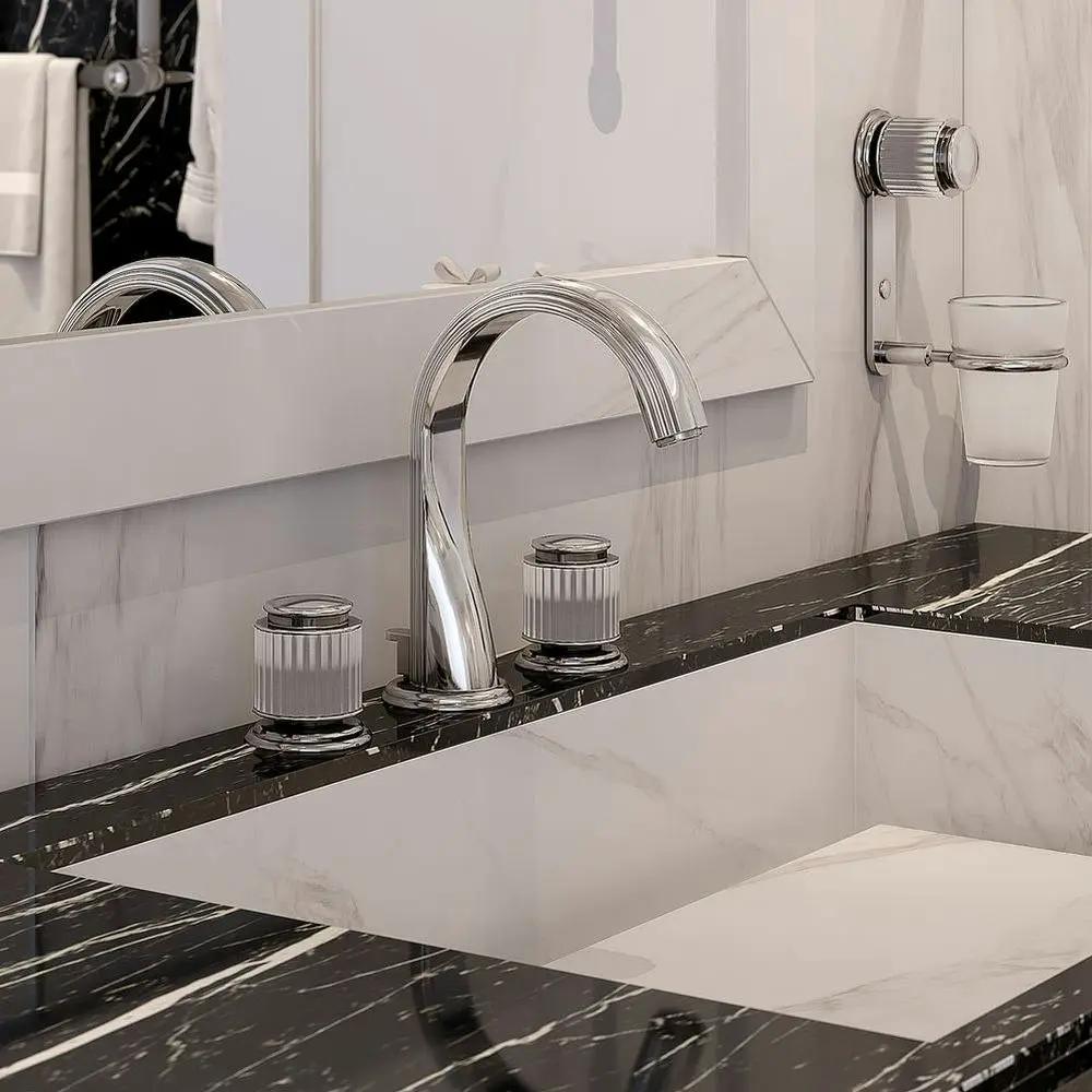 chrome polished faucet