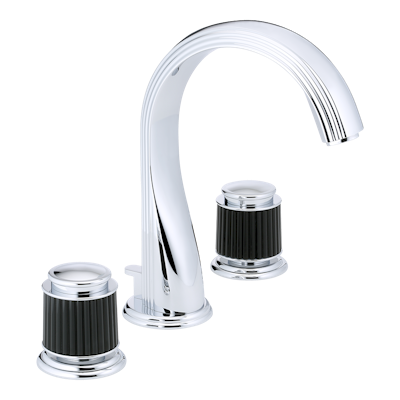 chrome polished faucet