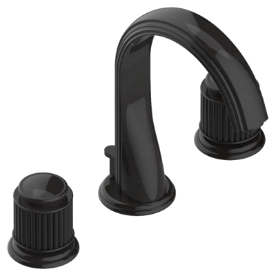 THG Paris Jaipur Black Onyx Widespread Lavatory Set with Drain by THG Paris