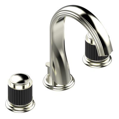 THG Paris Jaipur Black Onyx Widespread Lavatory Set with Drain by THG Paris