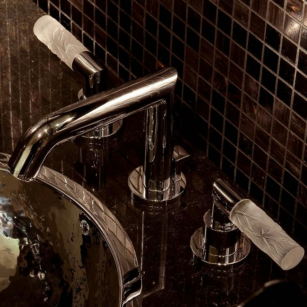 chrome polished faucet