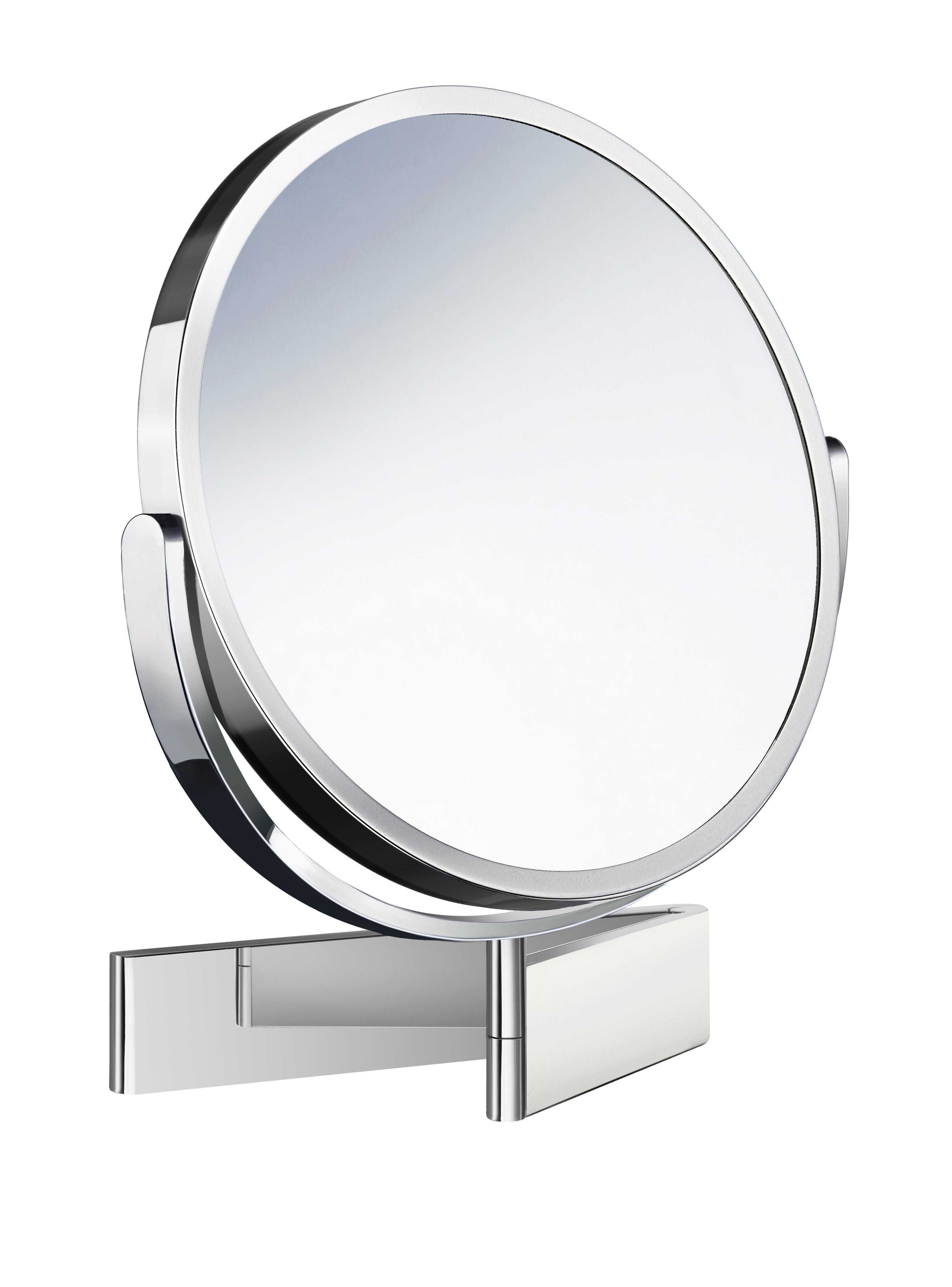 polished chrome make-up mirror