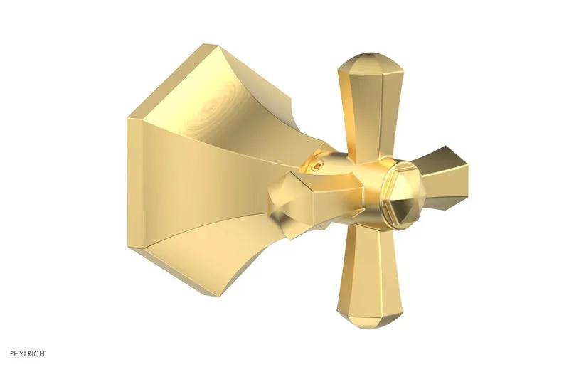 Phylrich LE VERRE & LA CROSSE Volume Control/Diverter Trim - Cross Handle by Phylrich