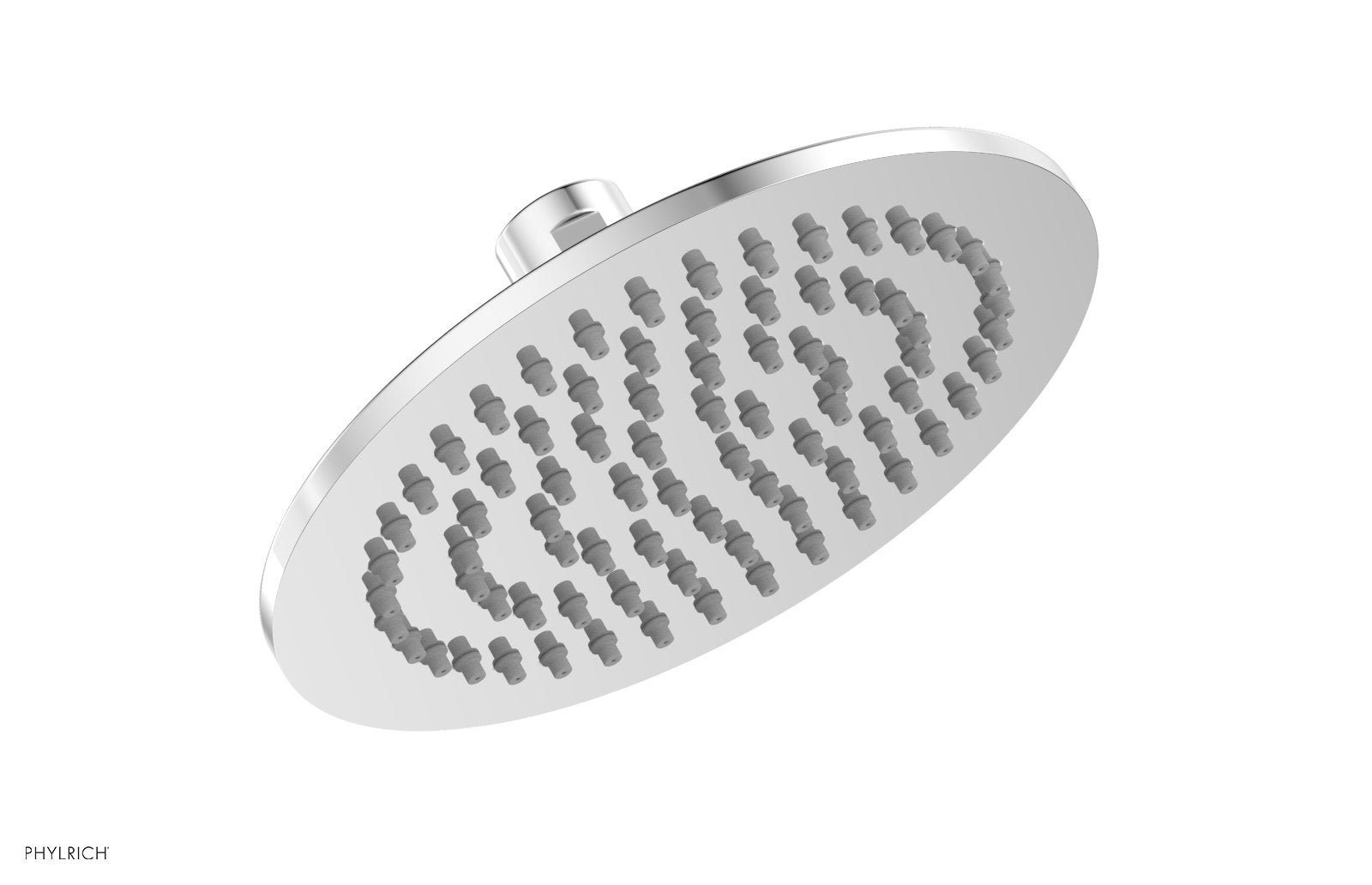 polished chrome shower head