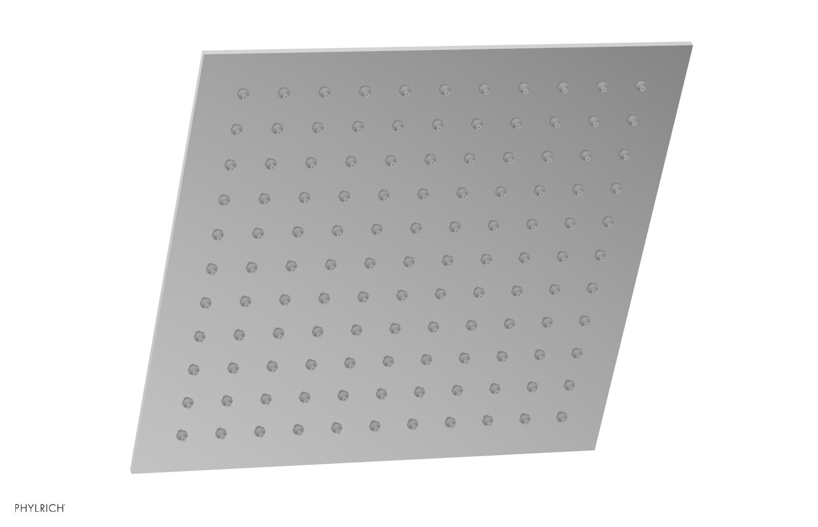 polished chrome shower head