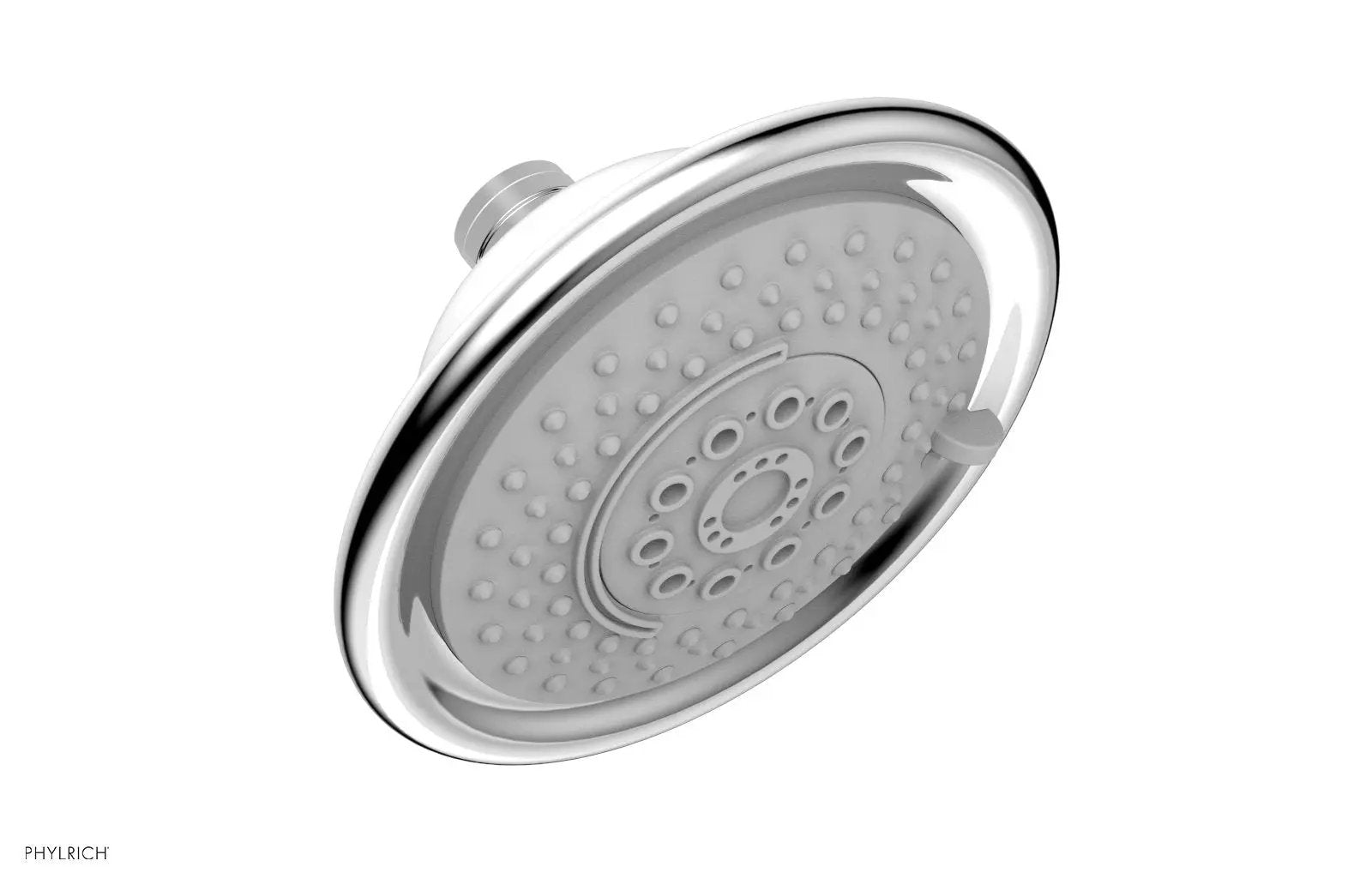 polished chrome shower head