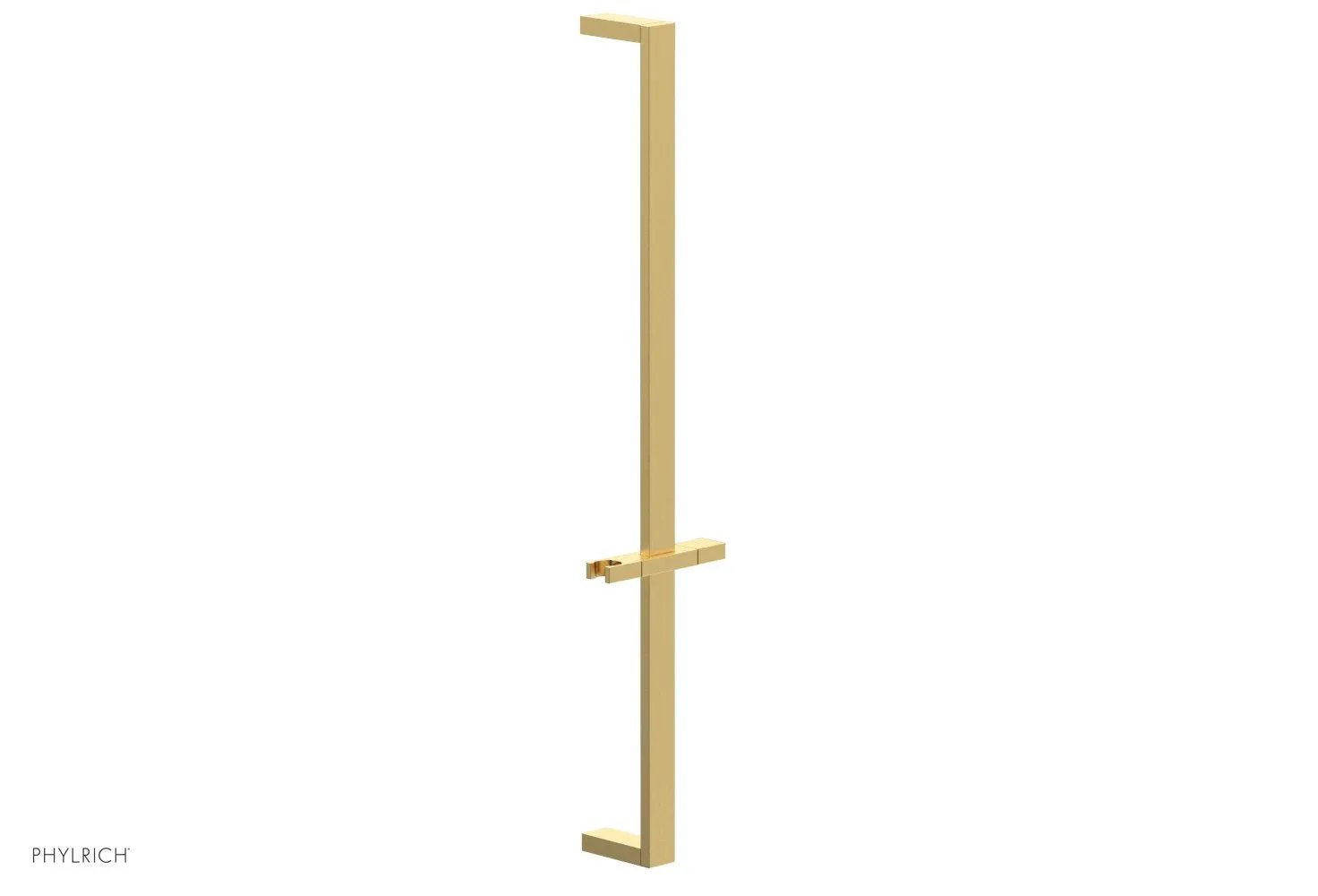 Phylrich 27" Flat Adjustable Slide Bar with Hand Shower Hook by Phylrich