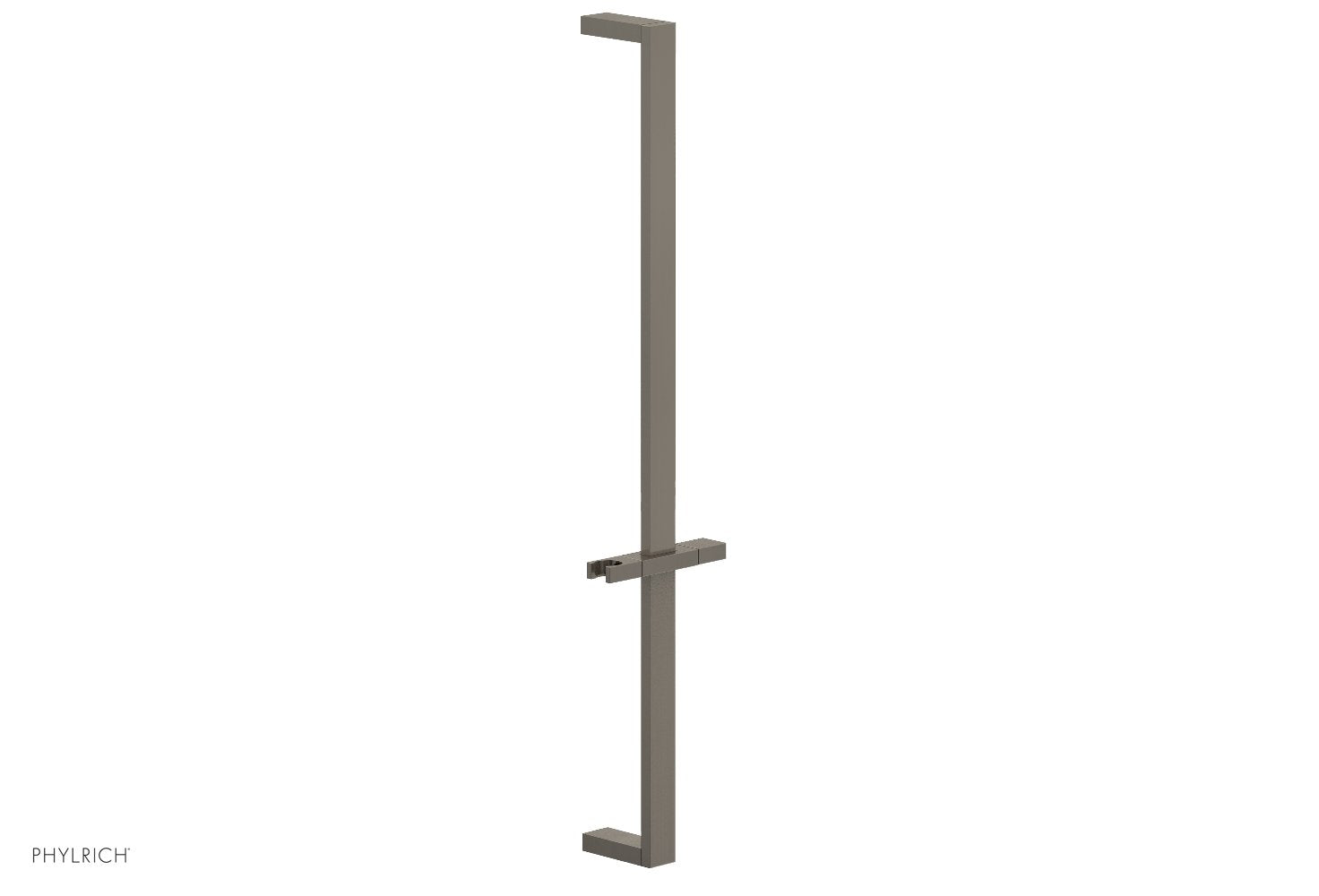 Phylrich 27" Flat Adjustable Slide Bar with Hand Shower Hook